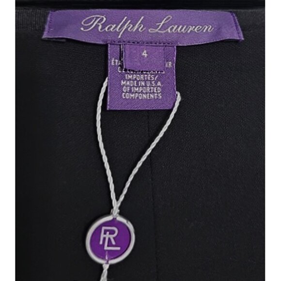 NEW $1075 Ralph Lauren Collection Purple Label Pants!  4  Black  Wool Crepe  USA - Picture 2 of 3
